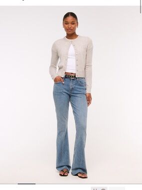 Abercrombie & Fitch Light Blue High-Rise Flare Jeans